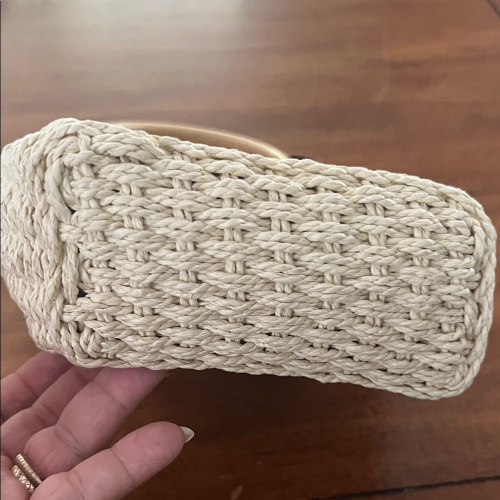 American Eagle Outfitters NWT Cream Woven Crossbody Bag/Purse - Picture 7 of 12